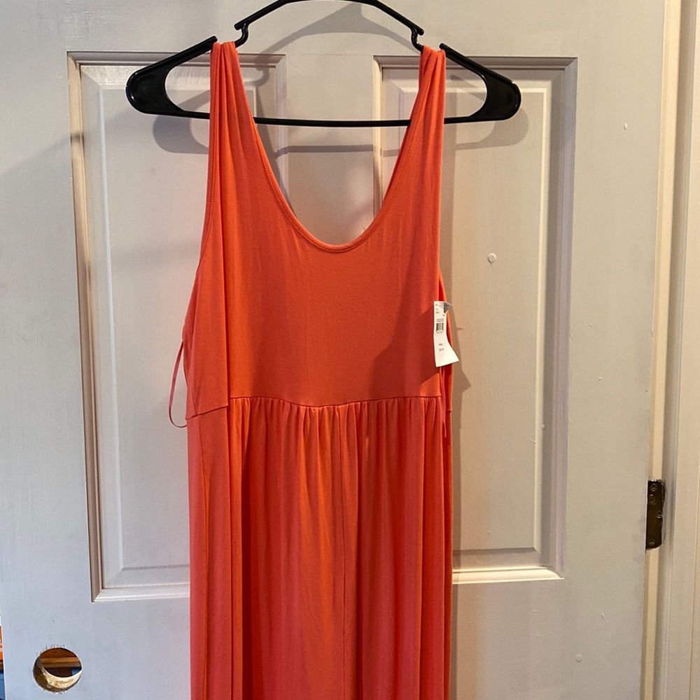 Coral Colored Motherhood Maternity Capri Length Jumpsuit- new with tags!
